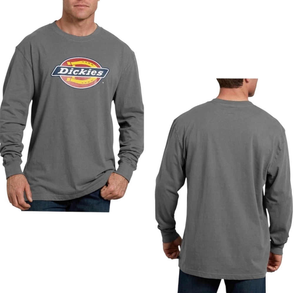 Dickies Men's Gray Long Sleeve Shirt Size Medium 38-40